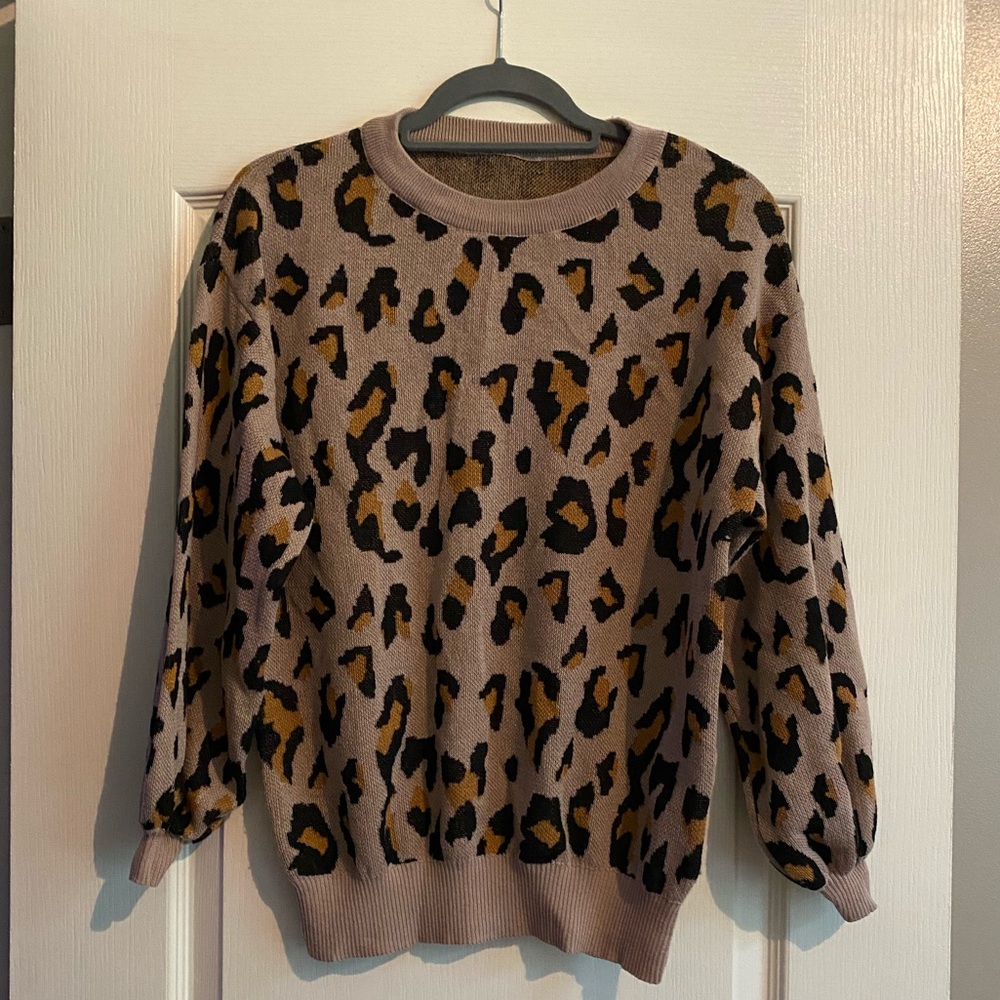 Leopard Print Women's Sweater